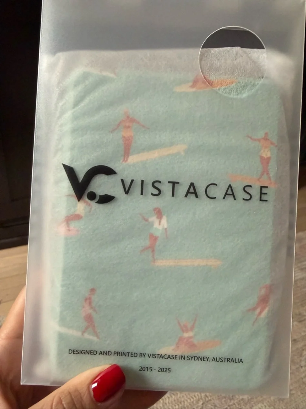 Mint Surf Print E-Reader Case